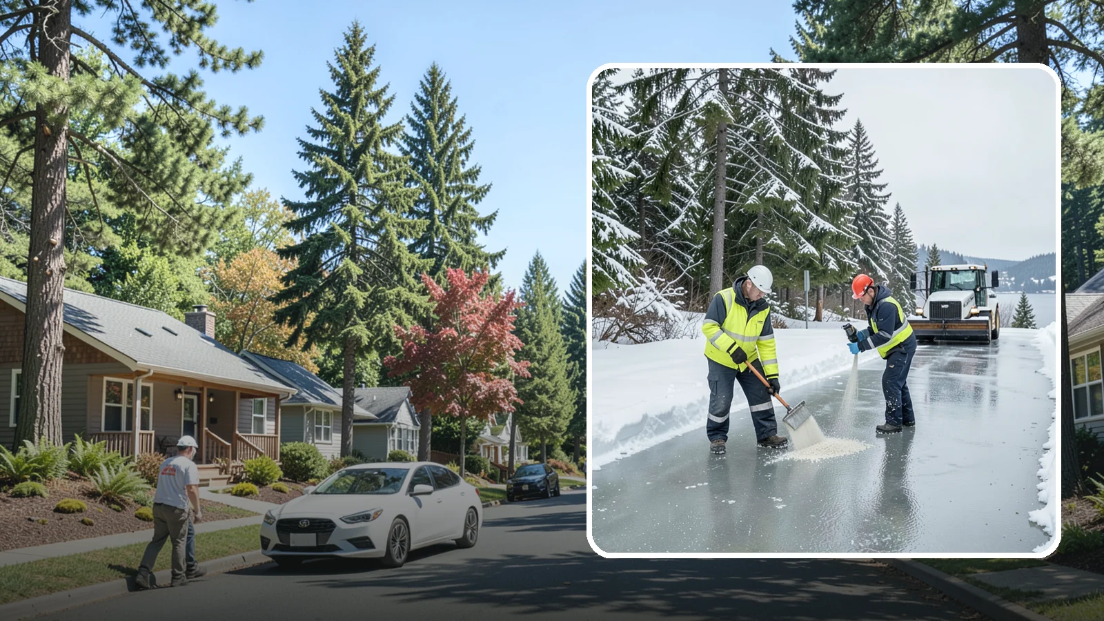 Eco-Friendly Ice Melt in Orting, Pierce County, WA - Eco-friendly ice melt uses lower-impact deicers that protect Puget Sound waterways, soil, and native plantings.