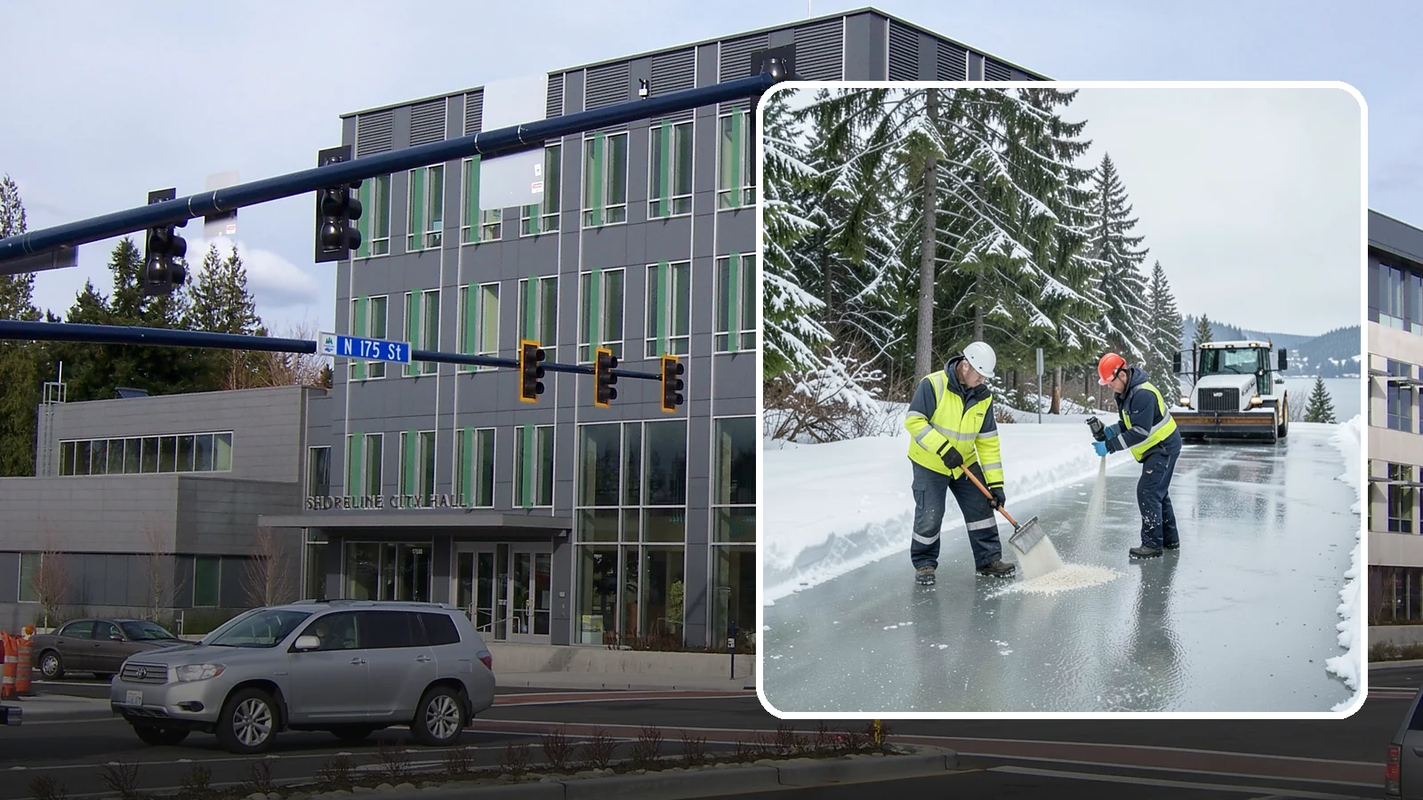 Eco-Friendly Ice Melt in Shoreline, King County, WA - Eco-friendly ice melt uses lower-impact deicers that protect Puget Sound waterways, soil, and native plantings.
