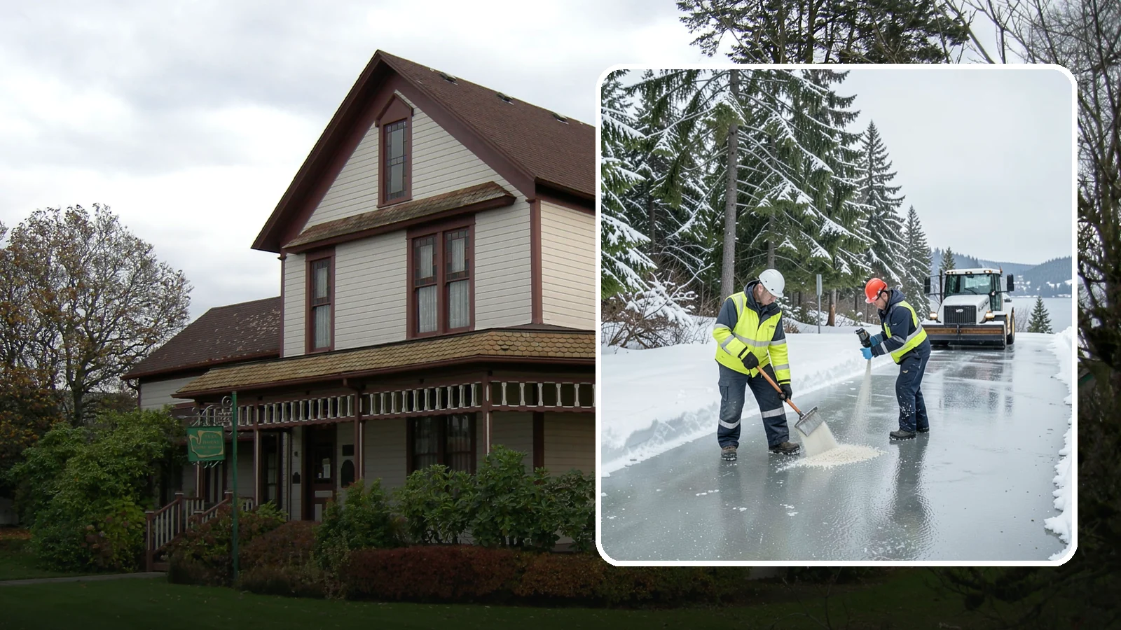 Eco-Friendly Ice Melt in Sumner, Pierce County, WA - Eco-friendly ice melt uses lower-impact deicers that protect Puget Sound waterways, soil, and native plantings.