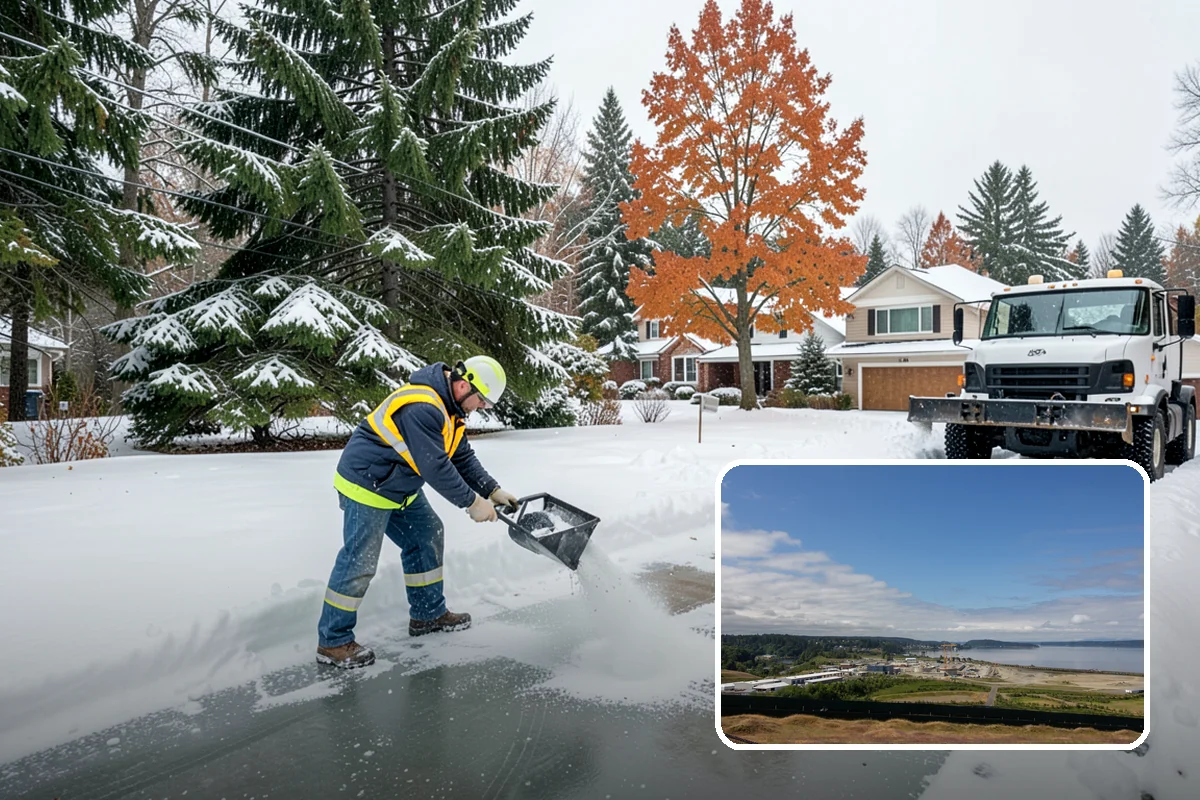 Eco-Friendly Ice Melt in University Place, Pierce County, WA - Lower chloride load protects salmon streams and shellfish beds