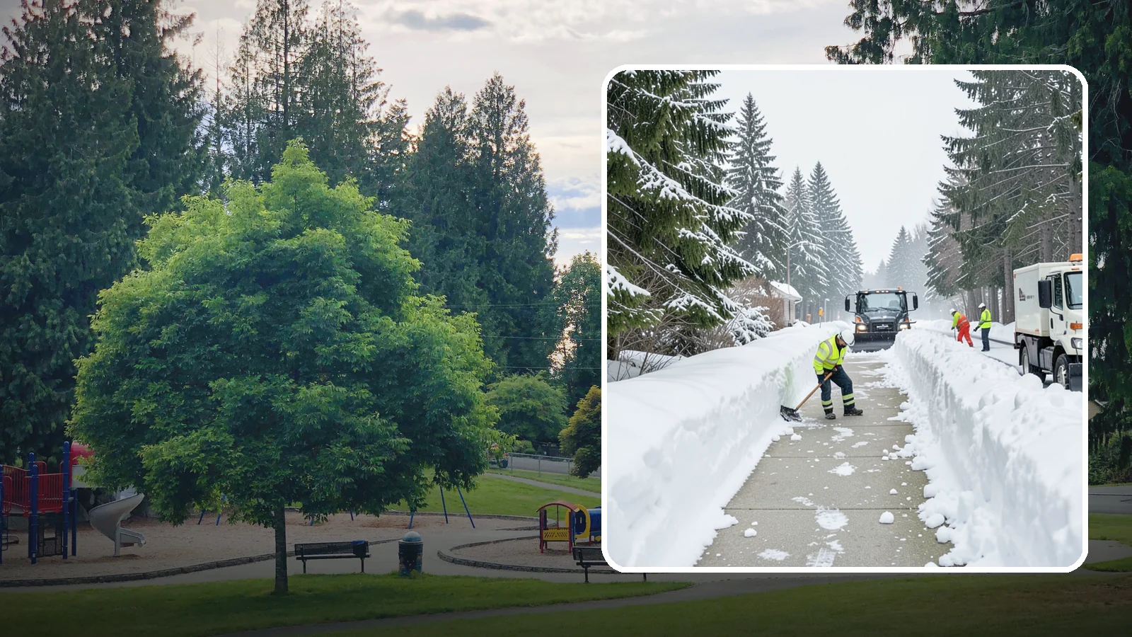 Emergency Access Clearing in Bonney Lake, Pierce County, WA - We rapidly clear the critical routes people need to enter and exit your property safely during a snow emergency.
