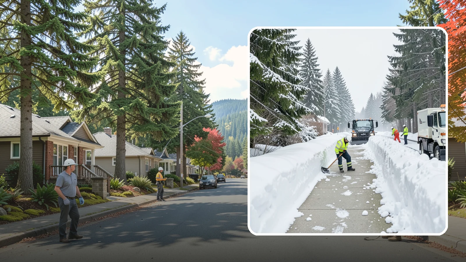 Emergency Access Clearing in Hunts Point, King County, WA - We rapidly clear the critical routes people need to enter and exit your property safely during a snow emergency.