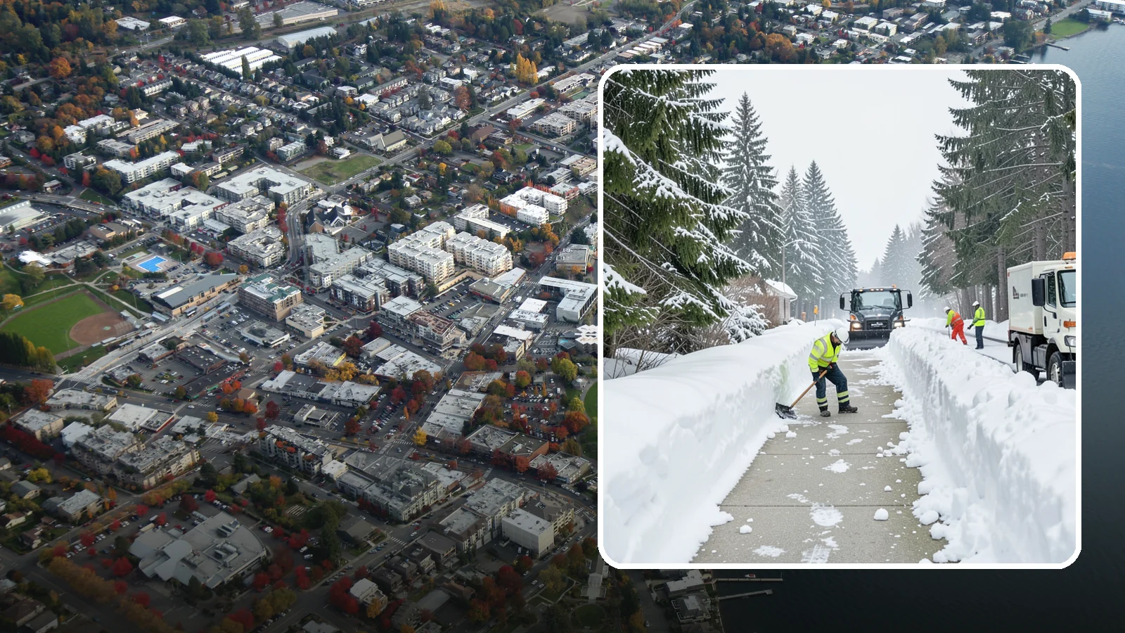 Emergency Access Clearing in Kirkland, King County, WA - We rapidly clear the critical routes people need to enter and exit your property safely during a snow emergency.