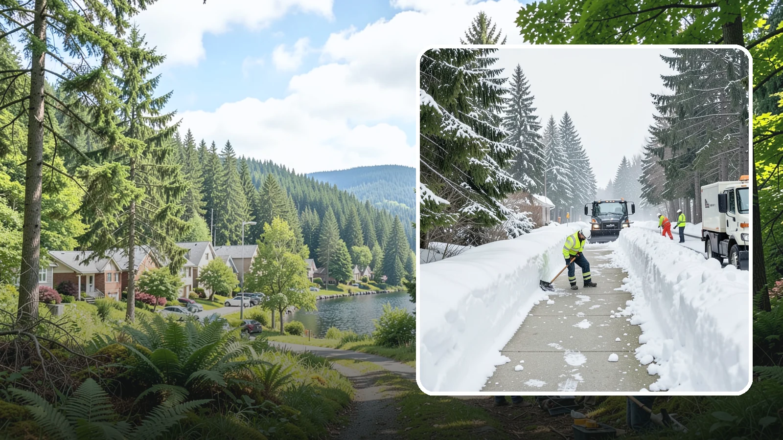 Emergency Access Clearing in Lake Forest Park, King County, WA - We rapidly clear the critical routes people need to enter and exit your property safely during a snow emergency.