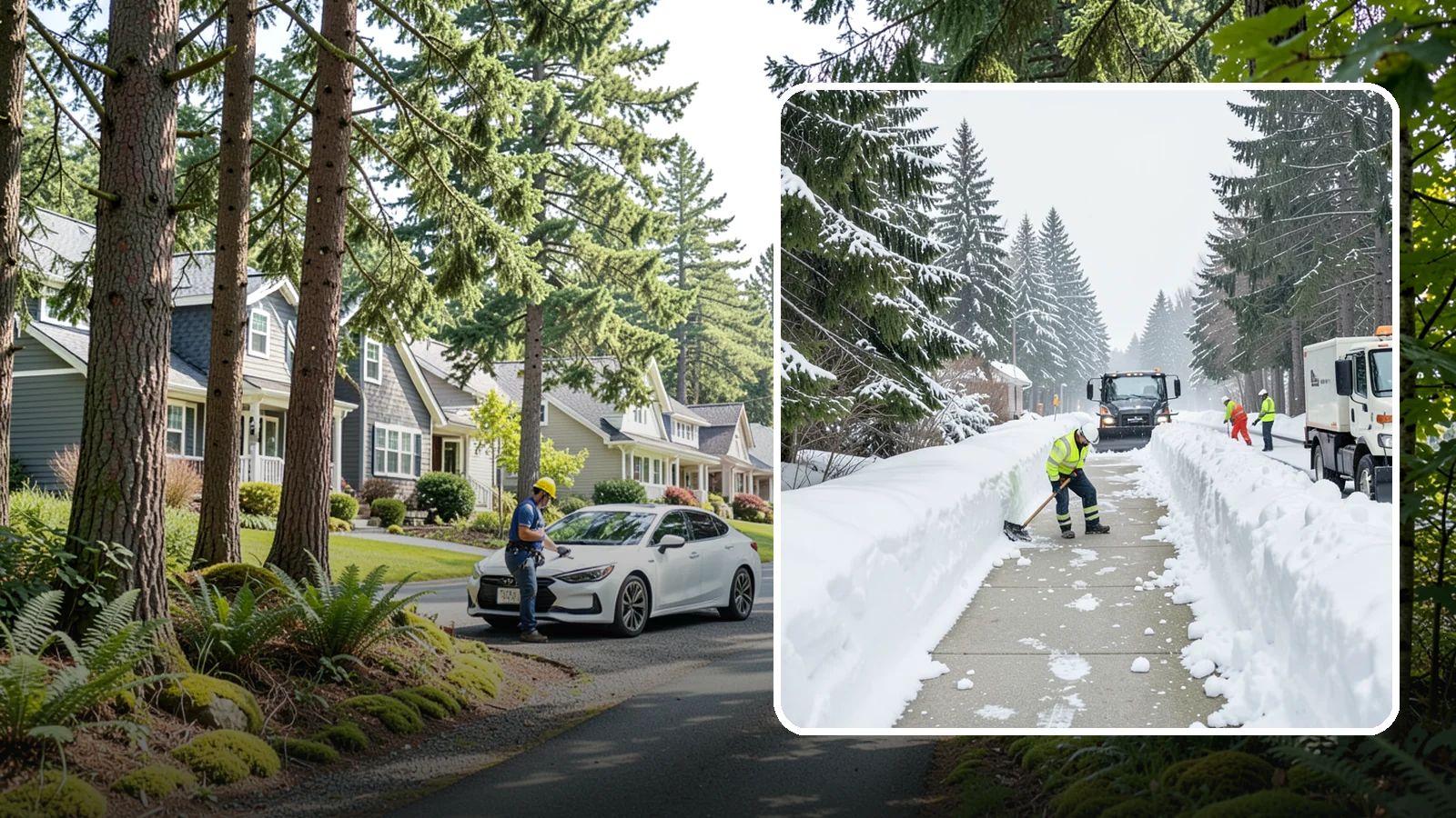 Emergency Access Clearing in Normandy Park, King County, WA - We rapidly clear the critical routes people need to enter and exit your property safely during a snow emergency.