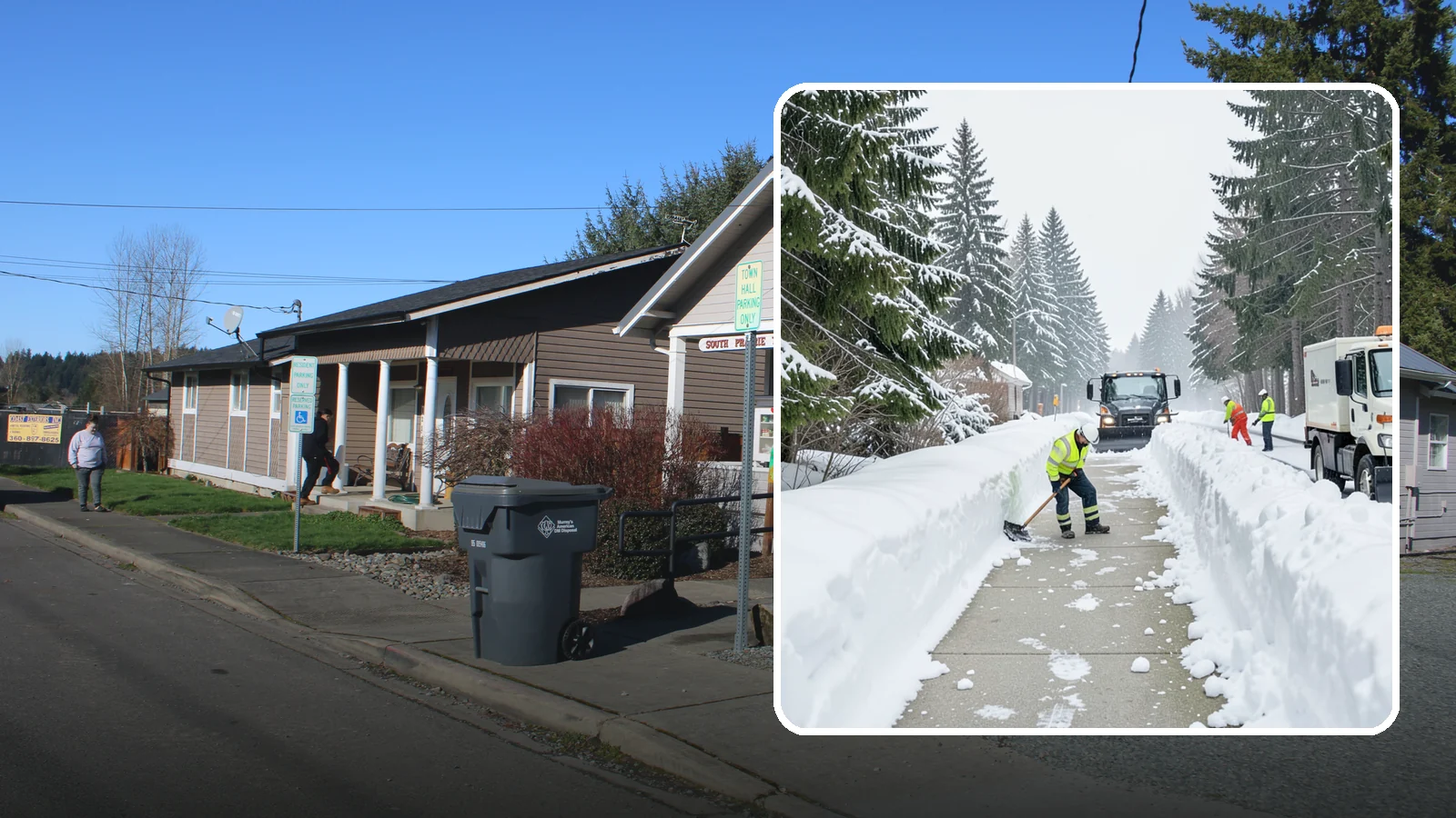 Emergency Access Clearing in South Prairie, Pierce County, WA - We rapidly clear the critical routes people need to enter and exit your property safely during a snow emergency.