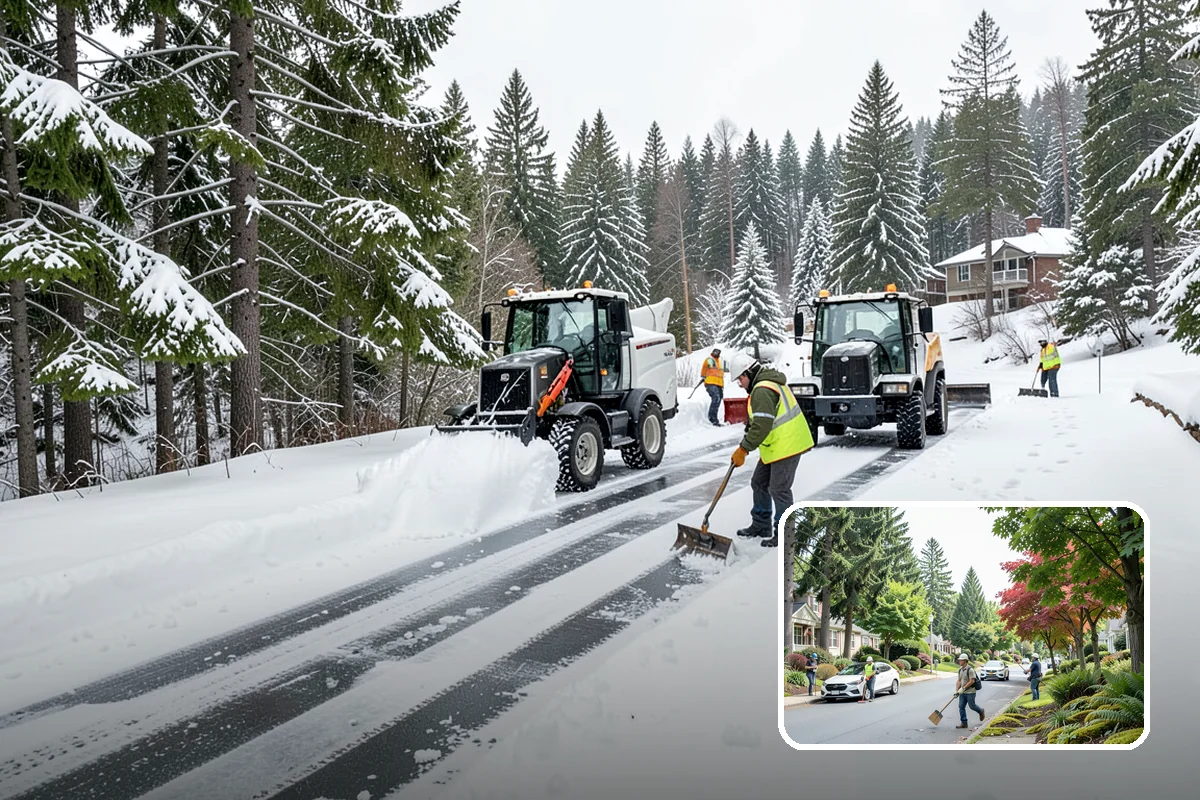 Emergency Commercial Snow Removal in Beaux Arts Village, King County, WA - Rapid mobilization for unexpected storms