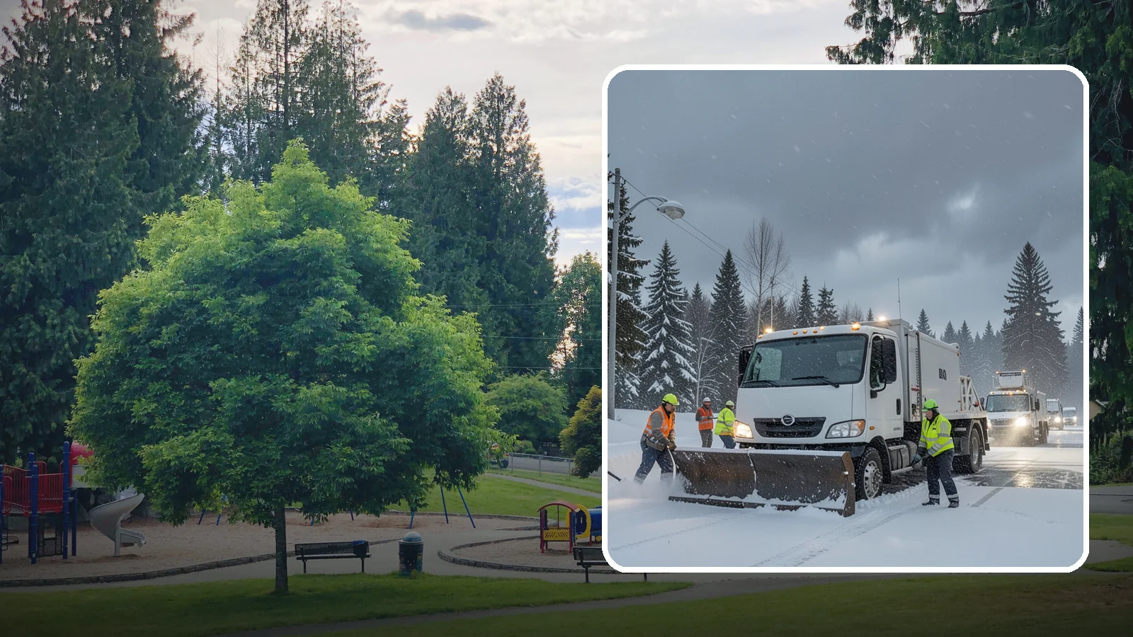 Emergency Commercial Snow Removal in Bonney Lake, Pierce County, WA - Get rapid, on-call snow and ice response when an unexpected storm threatens to shut down your commercial property.