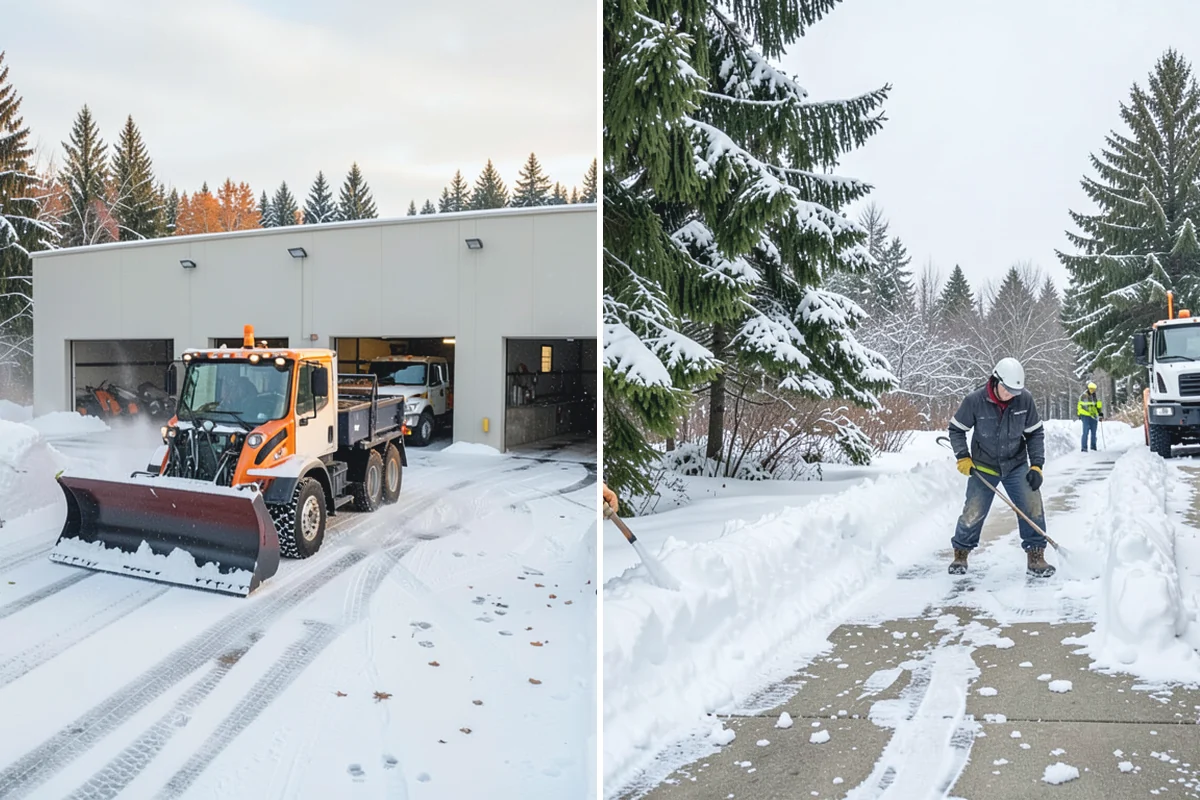 Emergency Commercial Snow Removal in Des Moines, King County, WA - Take your emergency call and confirm the critical access points