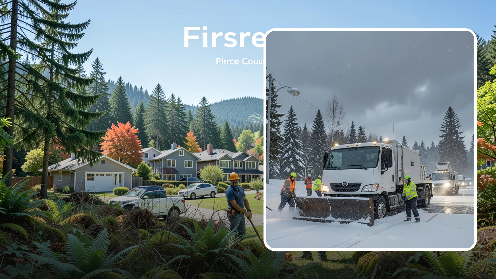 Emergency Commercial Snow Removal in Fircrest, Pierce County, WA - Get rapid, on-call snow and ice response when an unexpected storm threatens to shut down your commercial property.