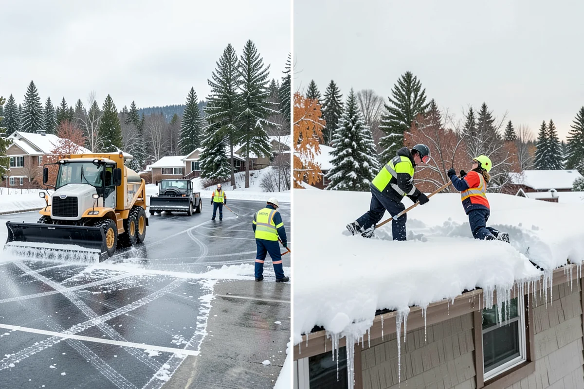Emergency Commercial Snow Removal in Fircrest, Pierce County, WA - Take your emergency call and confirm the critical access points
