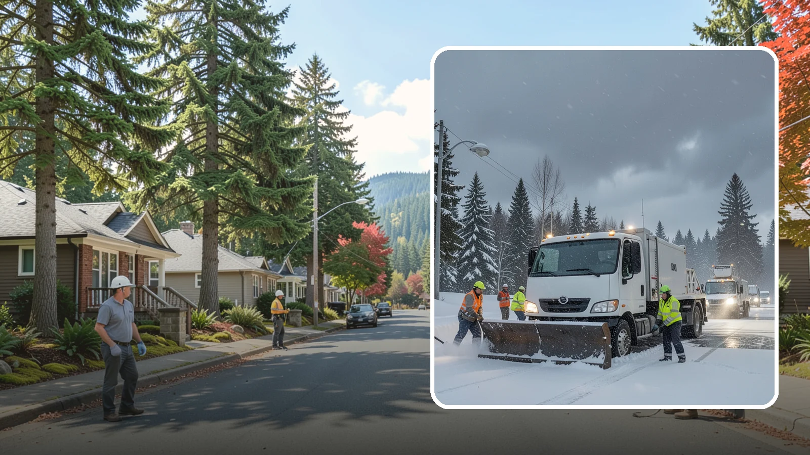 Emergency Commercial Snow Removal in Hunts Point, King County, WA - Get rapid, on-call snow and ice response when an unexpected storm threatens to shut down your commercial property.