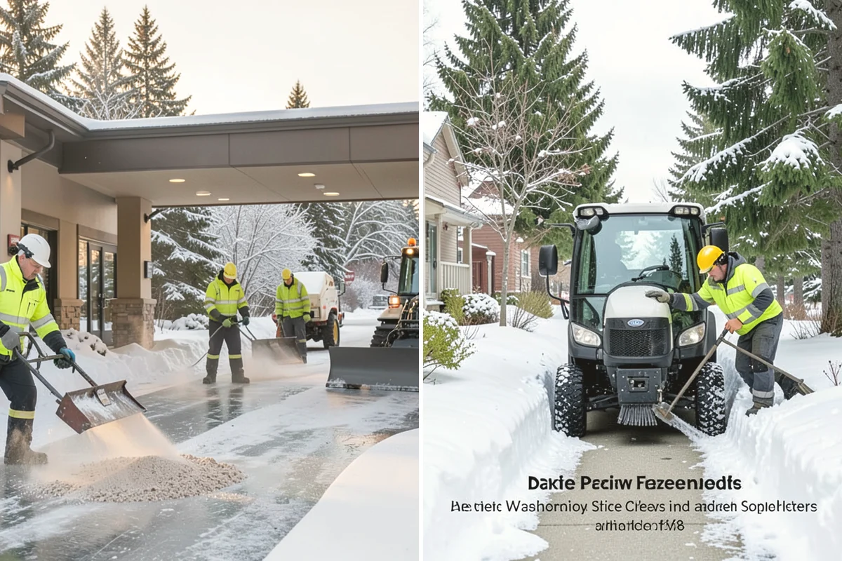 Emergency Commercial Snow Removal in Issaquah, King County, WA - Take your emergency call and confirm the critical access points