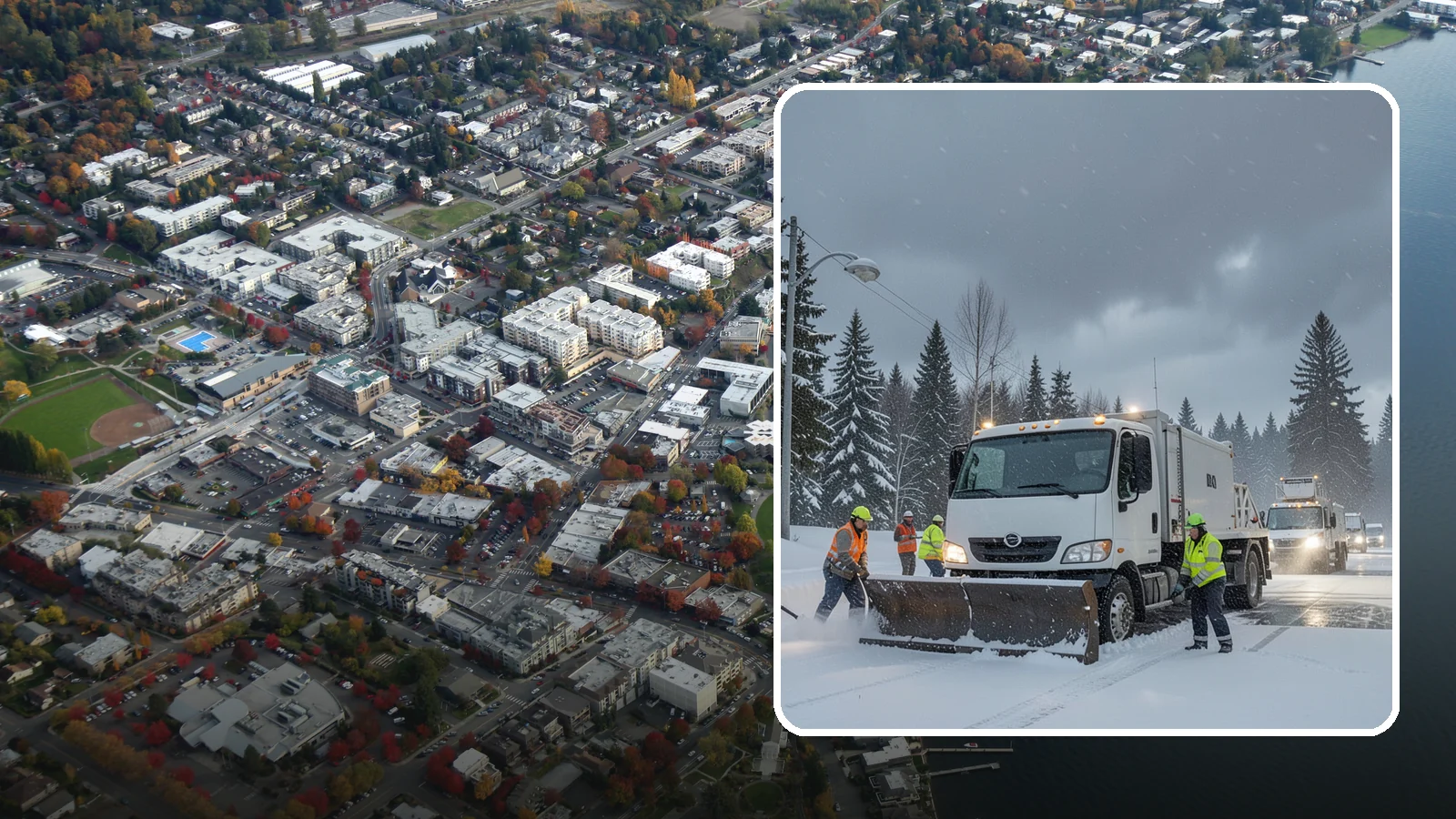 Emergency Commercial Snow Removal in Kirkland, King County, WA - Get rapid, on-call snow and ice response when an unexpected storm threatens to shut down your commercial property.