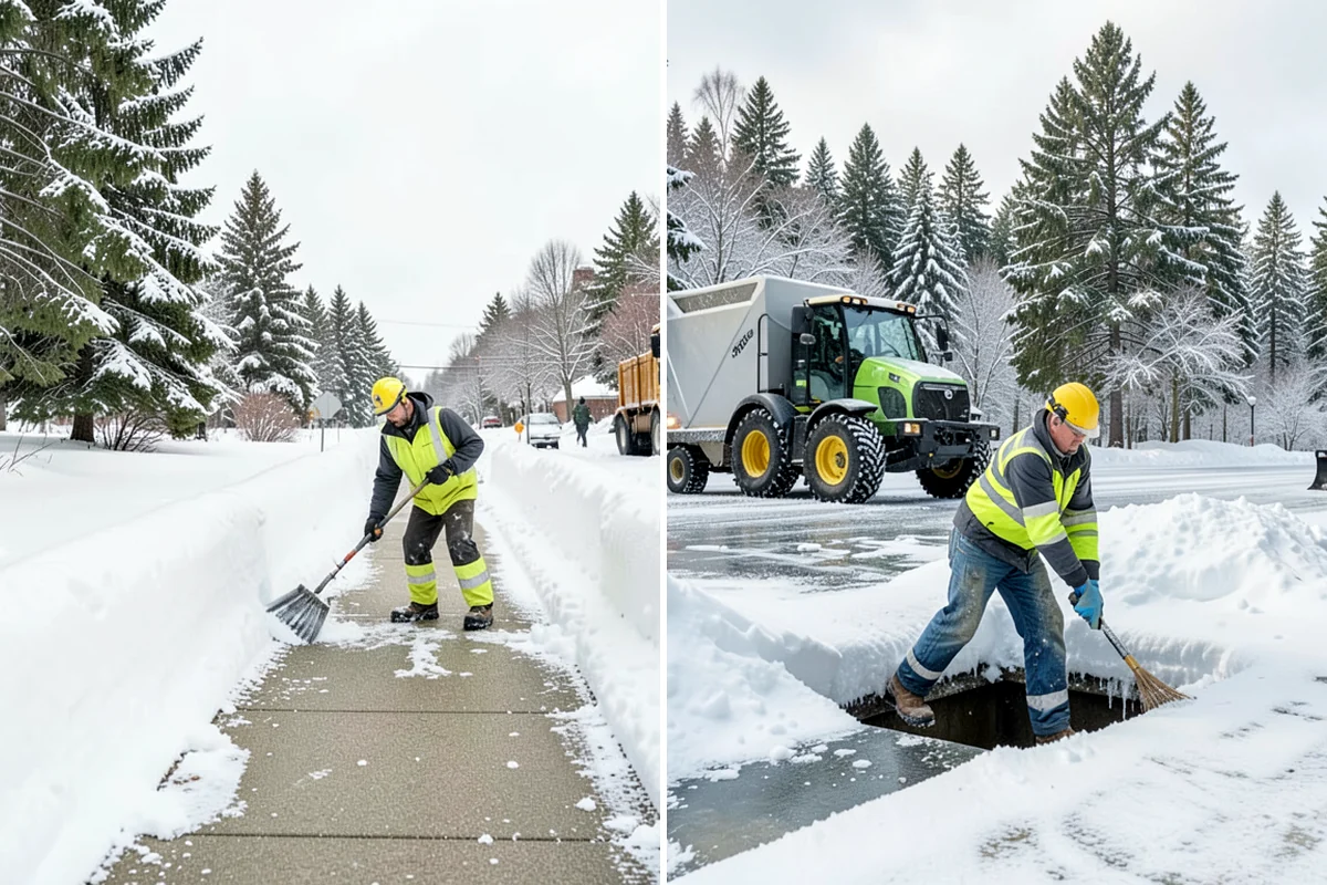 Emergency Commercial Snow Removal in Lake Forest Park, King County, WA - Take your emergency call and confirm the critical access points