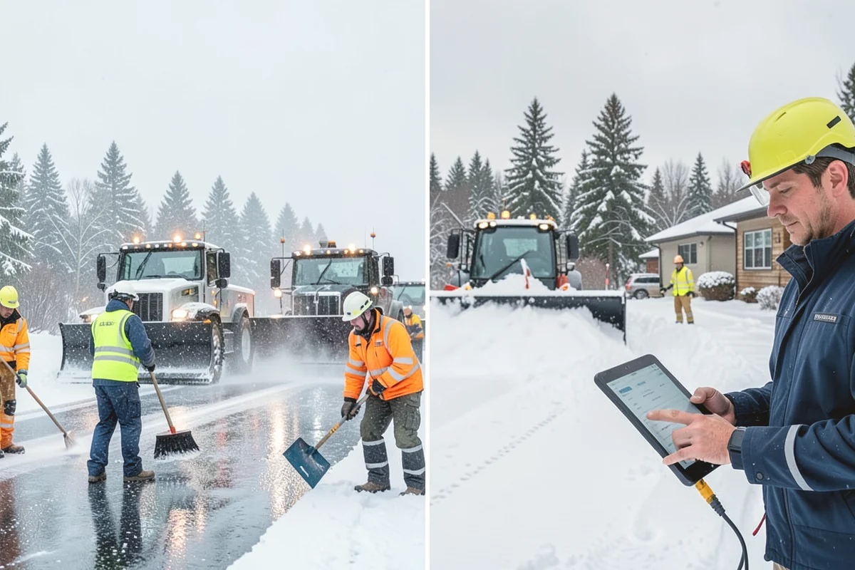 Emergency Commercial Snow Removal in Lake Stevens, Snohomish County, WA - Take your emergency call and confirm the critical access points