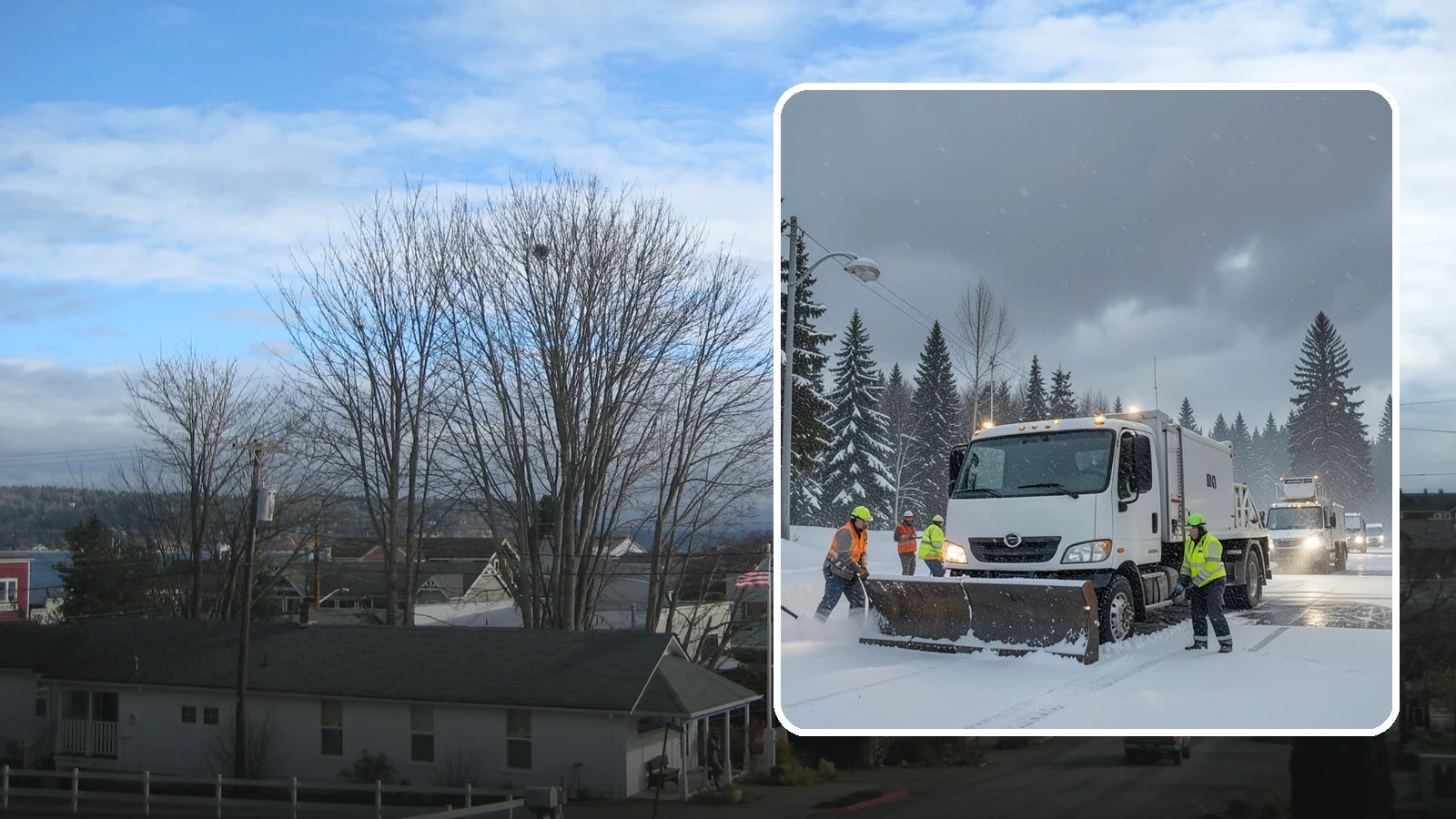 Emergency Commercial Snow Removal in Langley, Island County, WA - Get rapid, on-call snow and ice response when an unexpected storm threatens to shut down your commercial property.