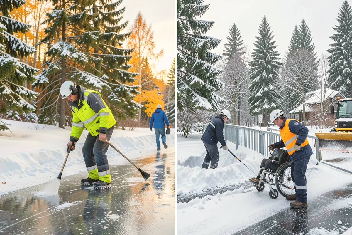 Emergency Commercial Snow Removal in Langley, Island County, WA - Take your emergency call and confirm the critical access points
