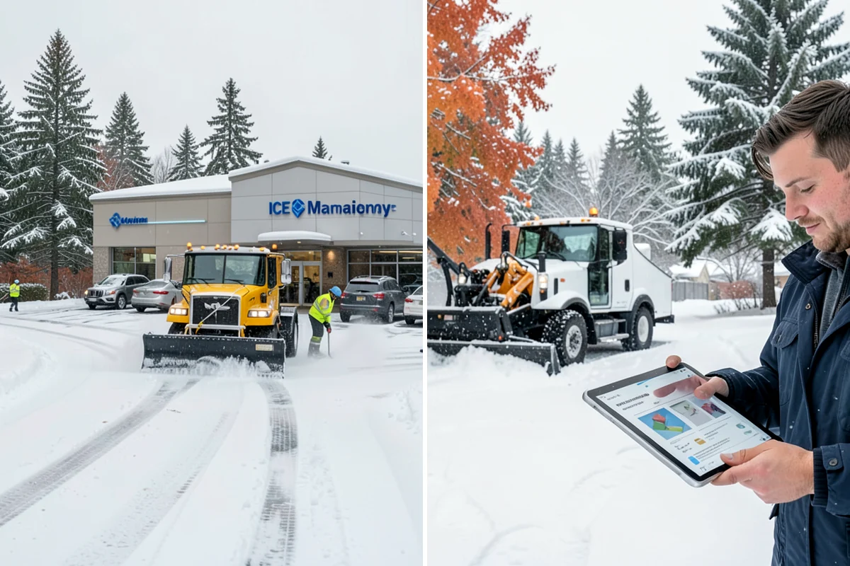Emergency Commercial Snow Removal in Maple Valley, King County, WA - Take your emergency call and confirm the critical access points