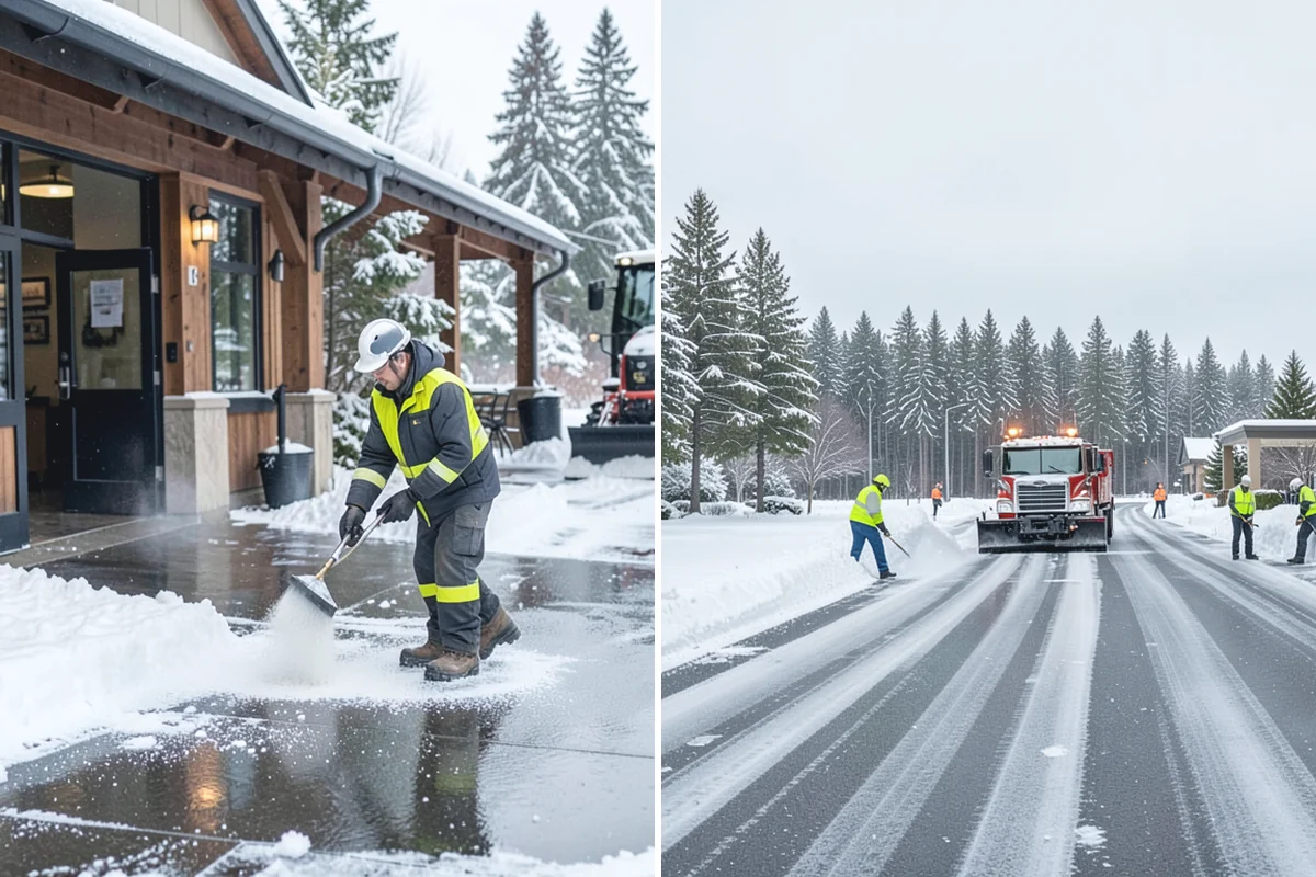 Emergency Commercial Snow Removal in Marysville, Snohomish County, WA - Take your emergency call and confirm the critical access points