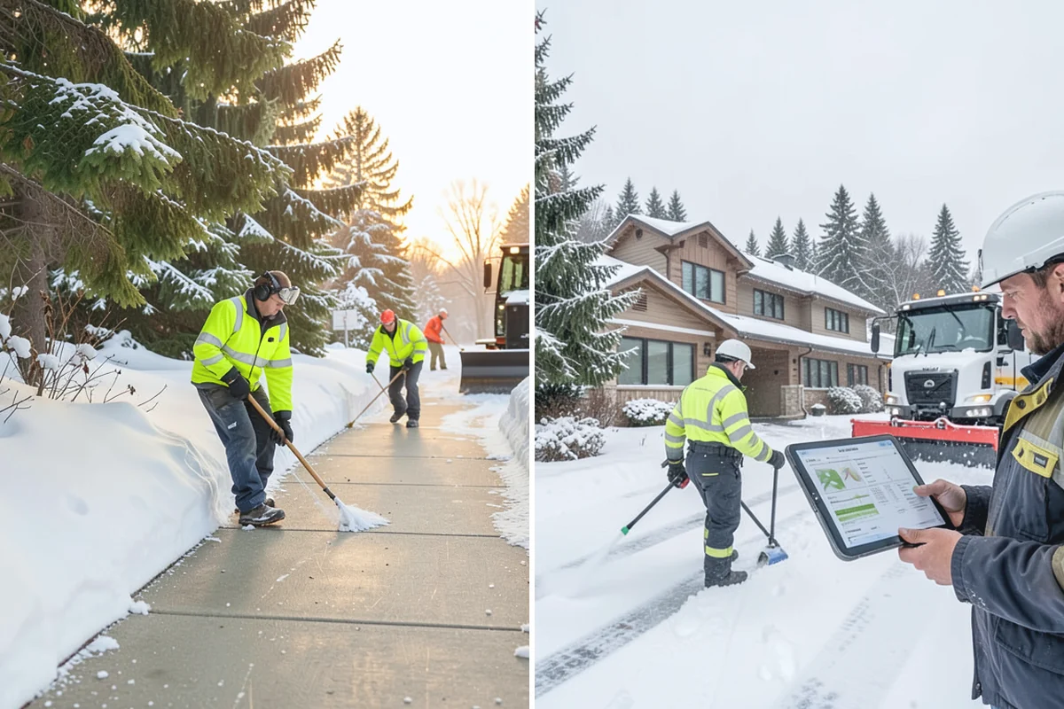 Emergency Commercial Snow Removal in Medina, King County, WA - Take your emergency call and confirm the critical access points