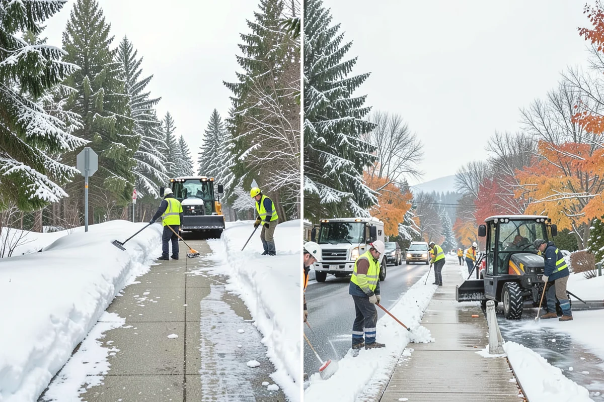 Emergency Commercial Snow Removal in Mercer Island, King County, WA - Take your emergency call and confirm the critical access points