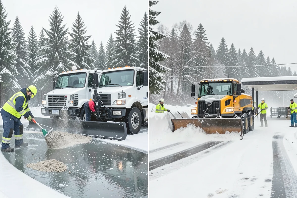 Emergency Commercial Snow Removal in Monroe, Snohomish County, WA - Take your emergency call and confirm the critical access points