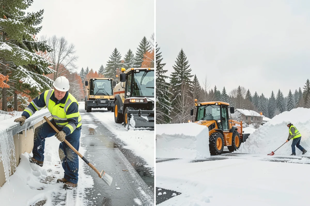 Emergency Commercial Snow Removal in Orting, Pierce County, WA - Take your emergency call and confirm the critical access points