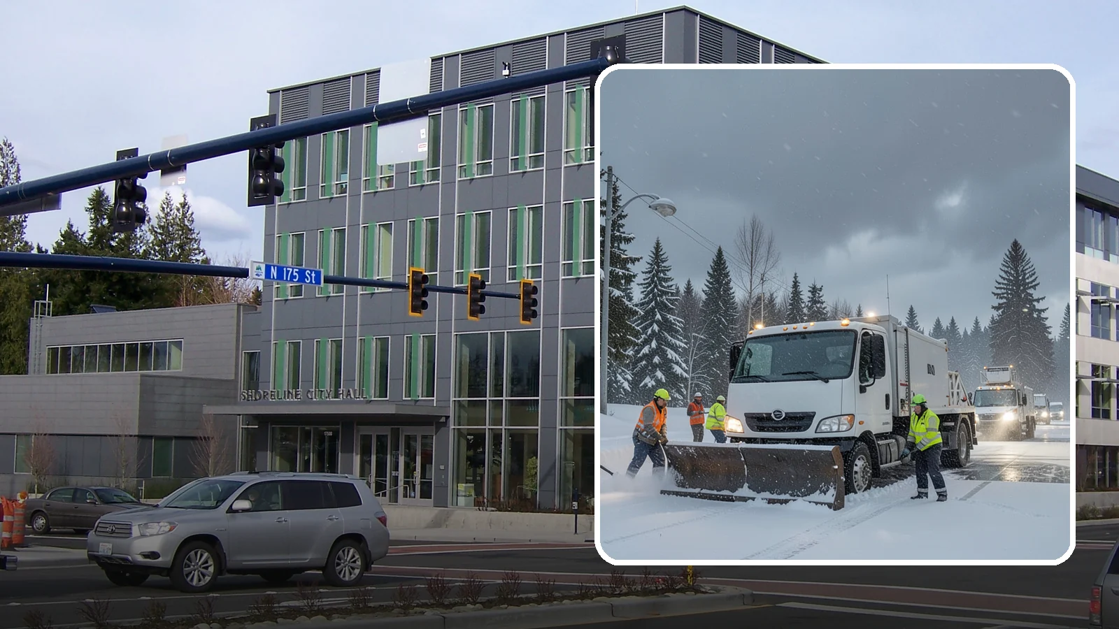 Emergency Commercial Snow Removal in Shoreline, King County, WA - Get rapid, on-call snow and ice response when an unexpected storm threatens to shut down your commercial property.