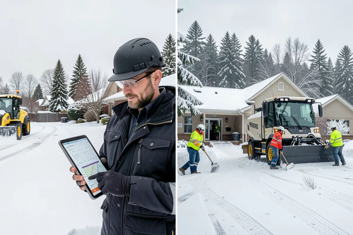 Emergency Commercial Snow Removal in Shoreline, King County, WA - Take your emergency call and confirm the critical access points