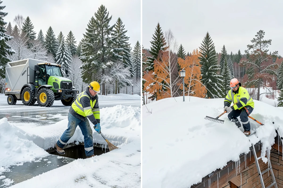Emergency Commercial Snow Removal in Snoqualmie, King County, WA - Take your emergency call and confirm the critical access points