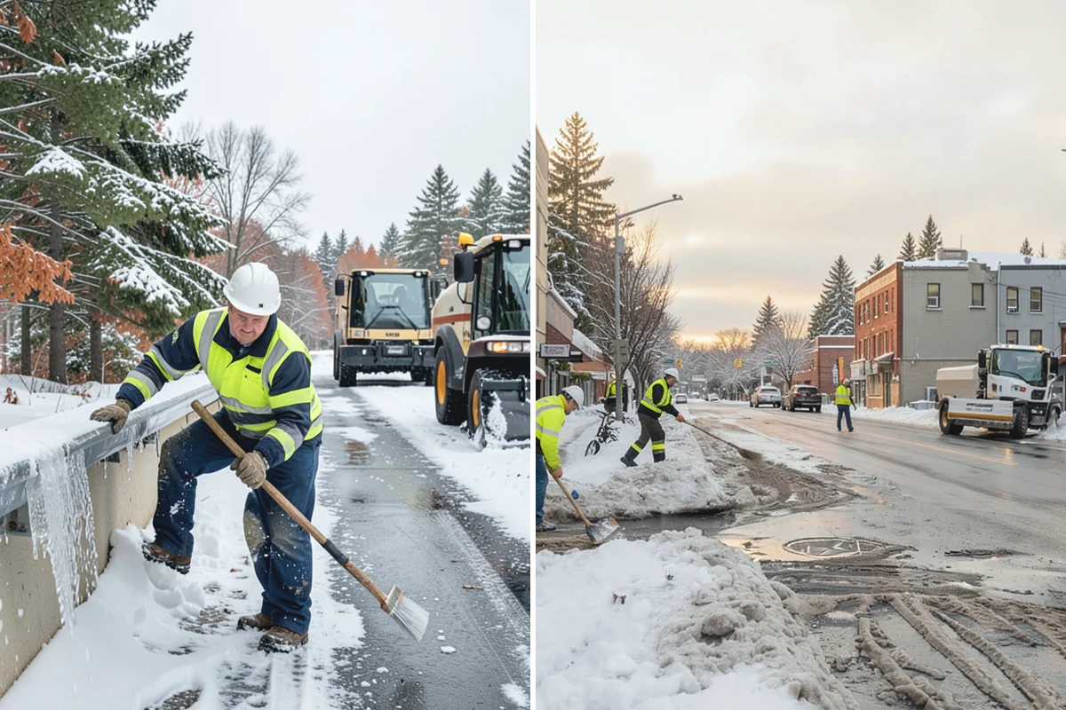 Emergency Commercial Snow Removal in South Prairie, Pierce County, WA - Take your emergency call and confirm the critical access points