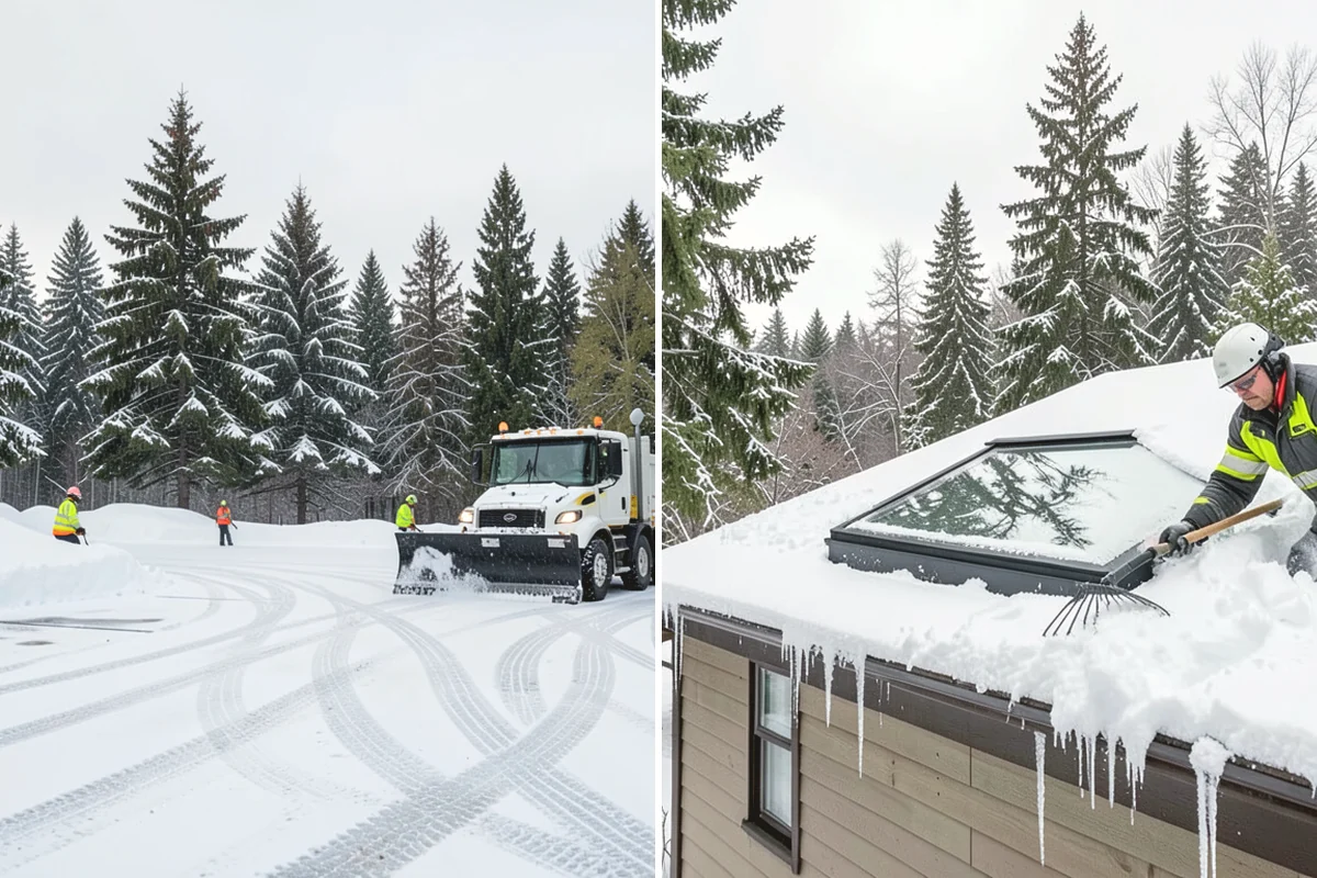 Emergency Commercial Snow Removal in Steilacoom, Pierce County, WA - Take your emergency call and confirm the critical access points