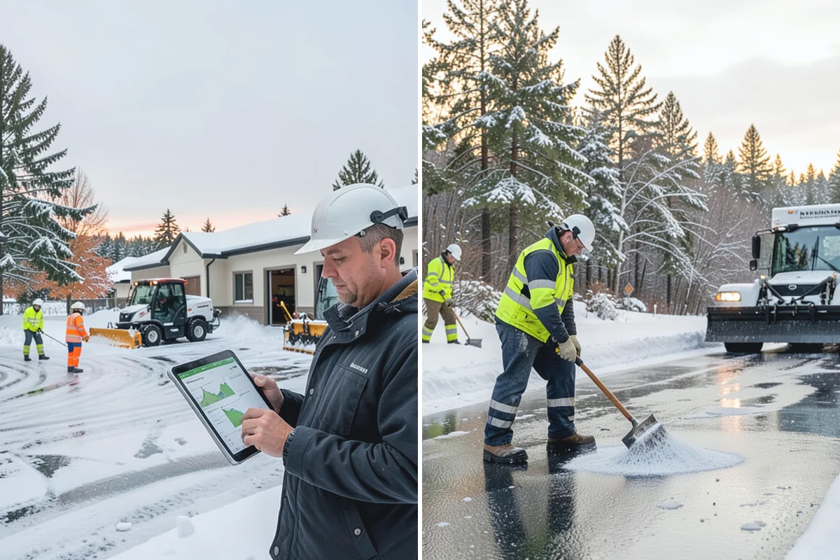 Emergency Commercial Snow Removal in Sumner, Pierce County, WA - Take your emergency call and confirm the critical access points