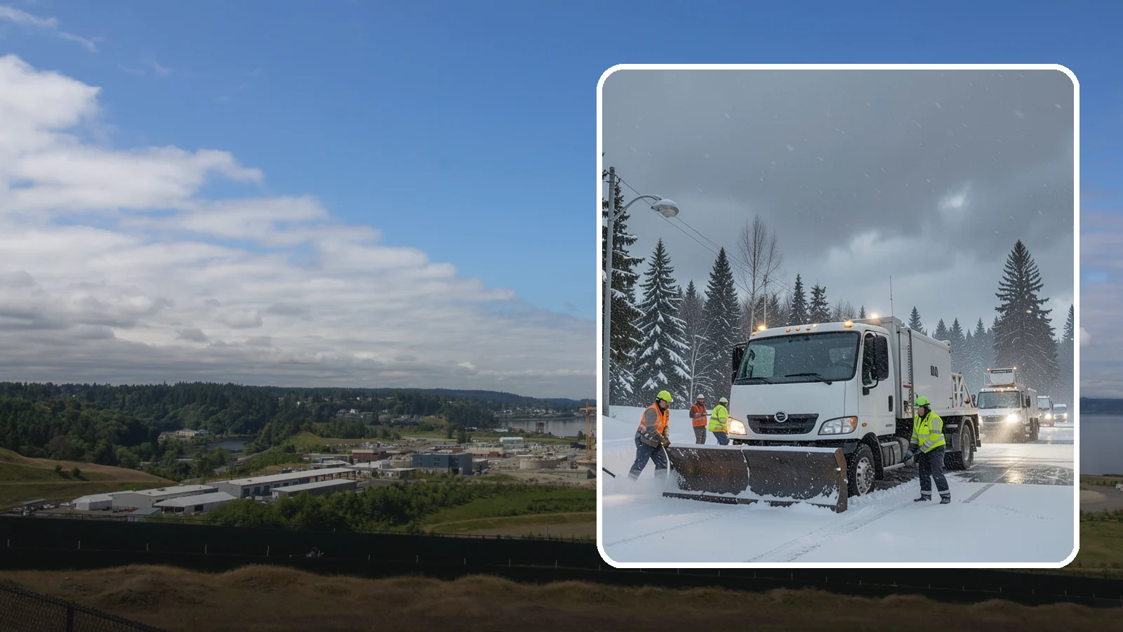 Emergency Commercial Snow Removal in University Place, Pierce County, WA - Get rapid, on-call snow and ice response when an unexpected storm threatens to shut down your commercial property.