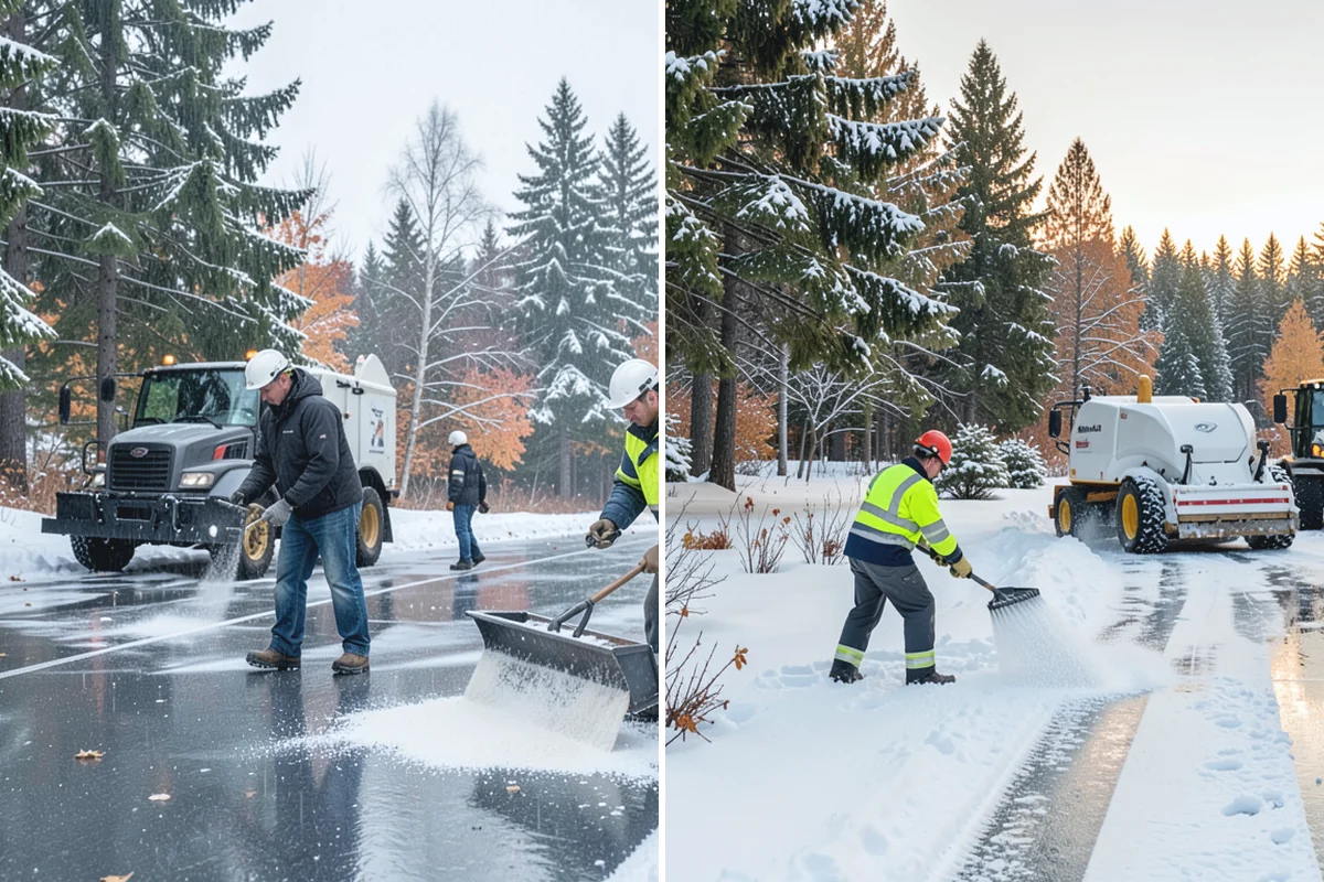 Emergency Commercial Snow Removal in Woodinville, King County, WA - Take your emergency call and confirm the critical access points