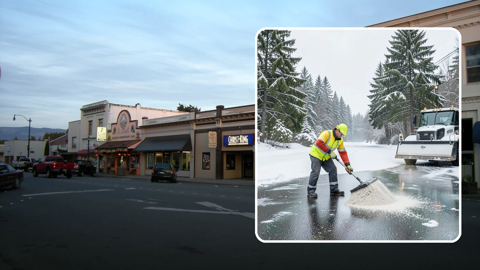 Emergency Deicing in Burlington, Skagit County, WA - We respond fast across Western Washington to treat icy lots, walks, and entrances when a freeze turns your surfaces into a slip...