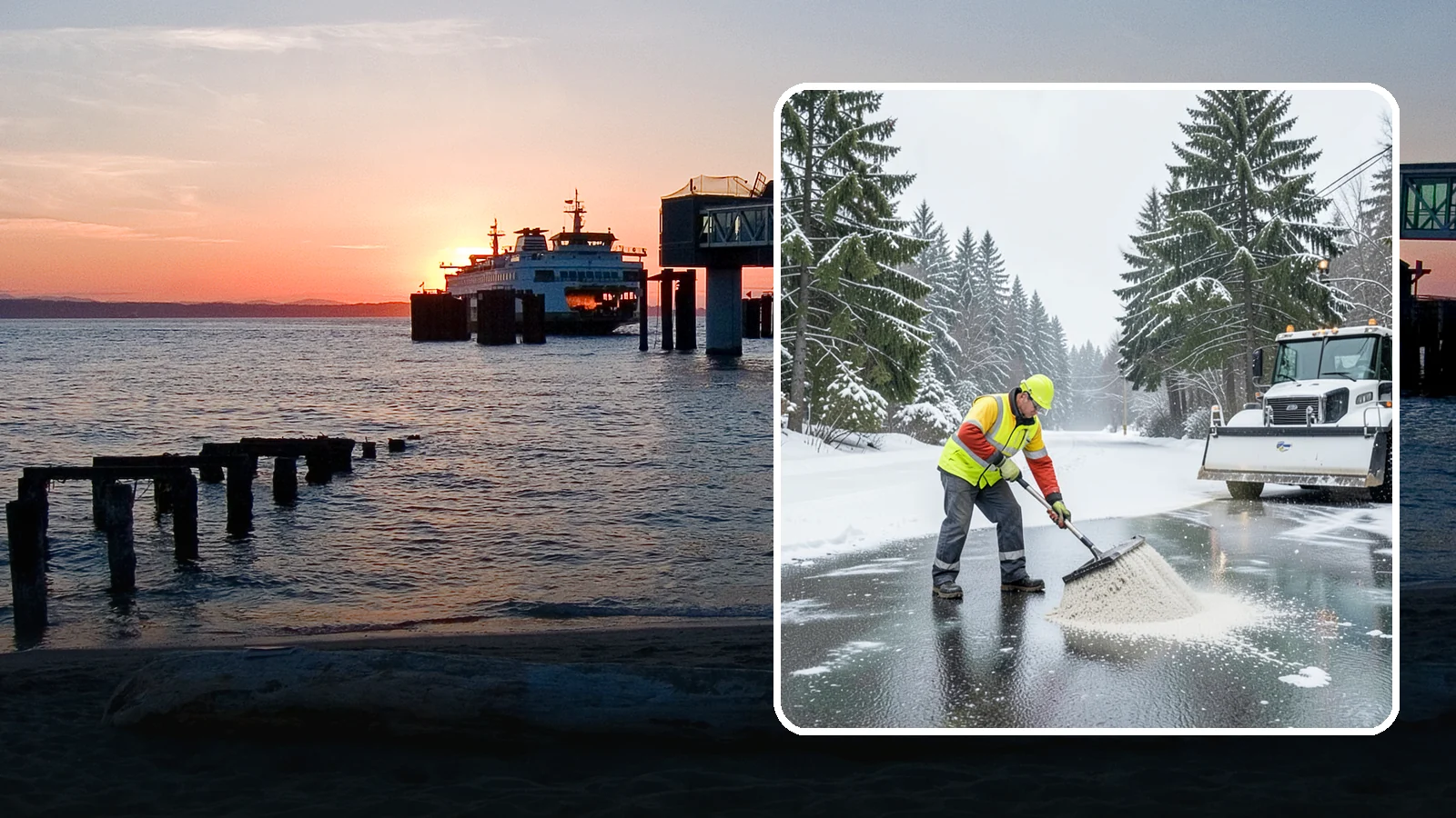 Emergency Deicing in Edmonds, Snohomish County, WA - We respond fast across Western Washington to treat icy lots, walks, and entrances when a freeze turns your surfaces into a slip...