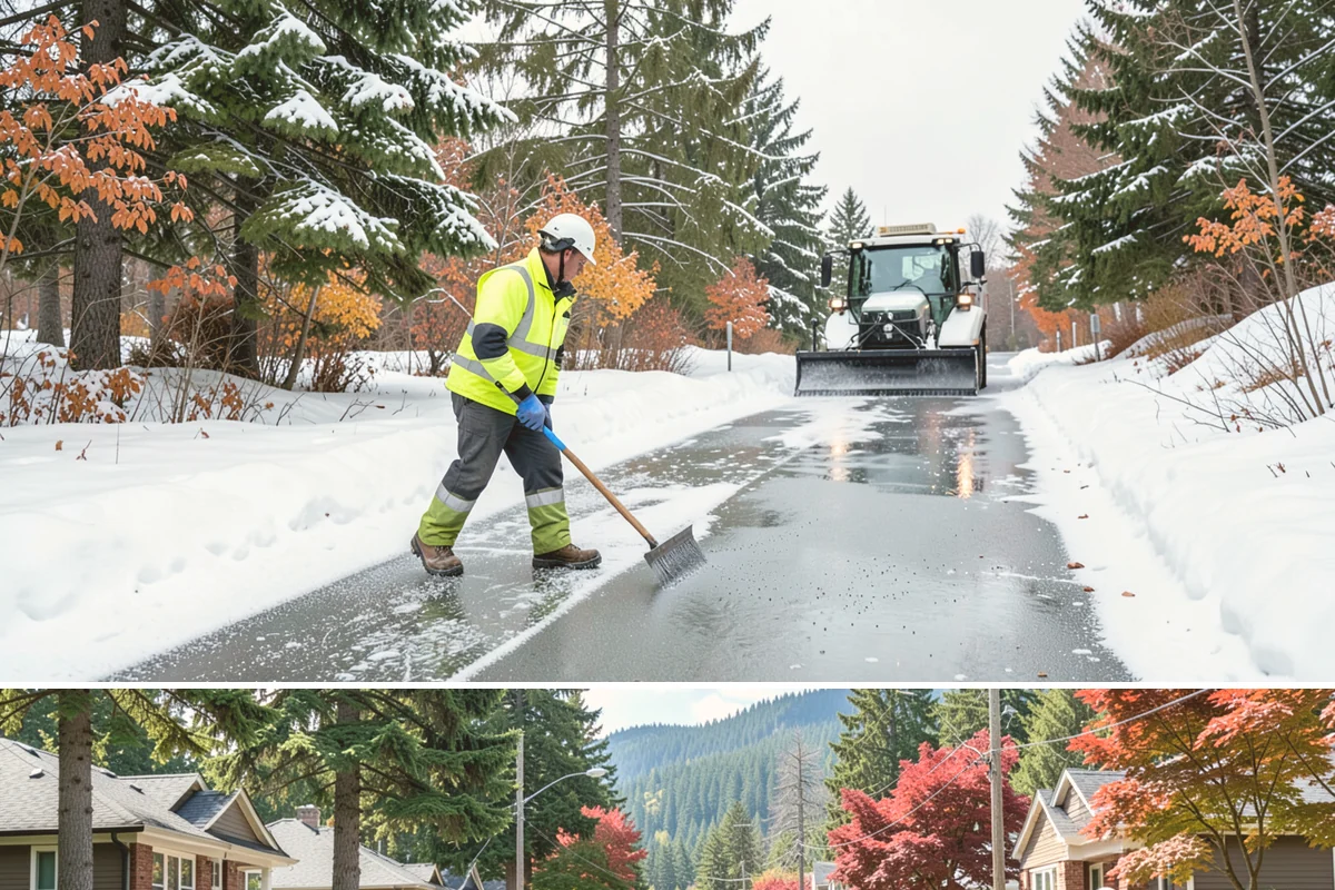 Emergency Deicing in Hunts Point, King County, WA - Emergency deicing is available throughout winter whenever freeze-thaw conditions glaze surfaces, most often from November through...
