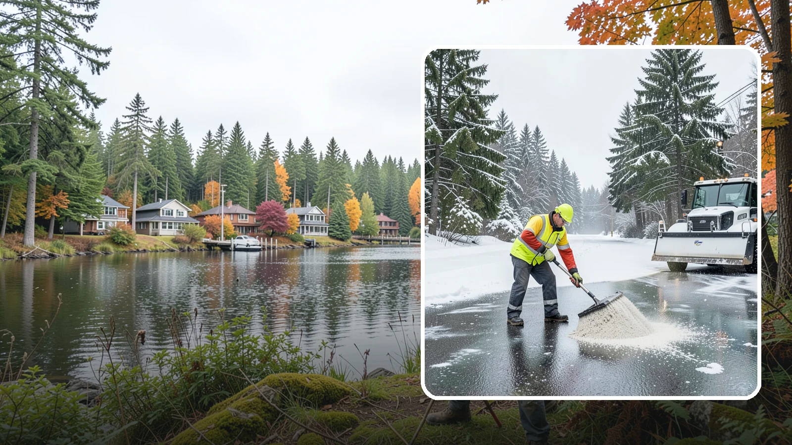 Emergency Deicing in La Conner, Skagit County, WA - We respond fast across Western Washington to treat icy lots, walks, and entrances when a freeze turns your surfaces into a slip...