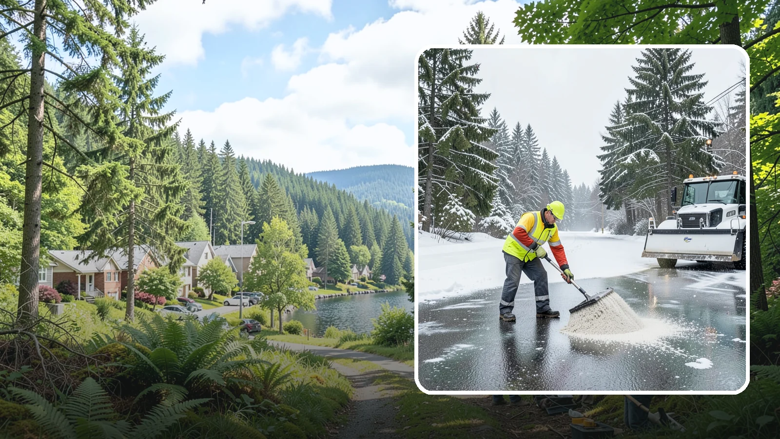 Emergency Deicing in Lake Forest Park, King County, WA - We respond fast across Western Washington to treat icy lots, walks, and entrances when a freeze turns your surfaces into a slip...