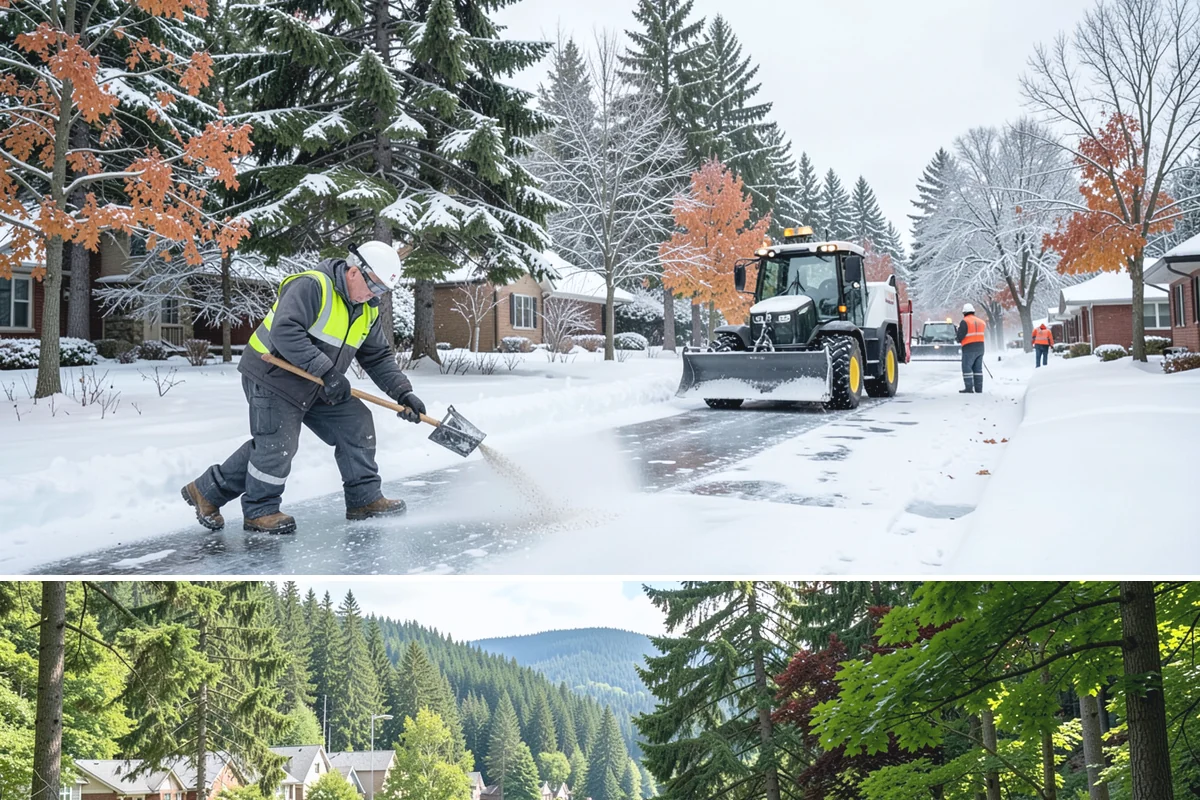 Emergency Deicing in Lake Forest Park, King County, WA - Emergency deicing is available throughout winter whenever freeze-thaw conditions glaze surfaces, most often from November through...