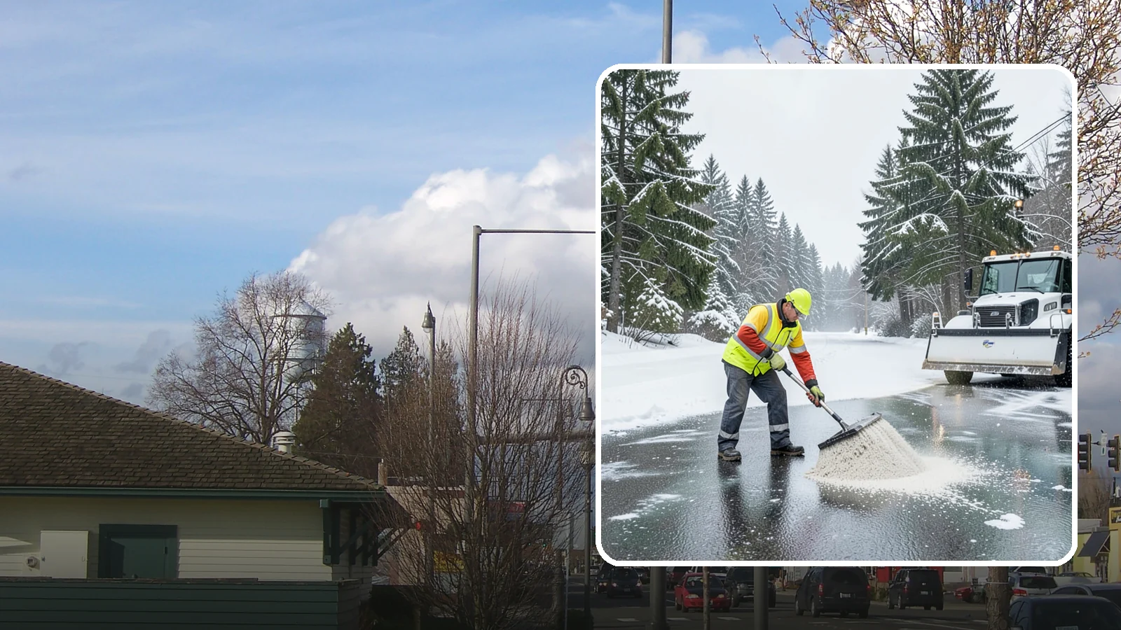 Emergency Deicing in Marysville, Snohomish County, WA - We respond fast across Western Washington to treat icy lots, walks, and entrances when a freeze turns your surfaces into a slip...