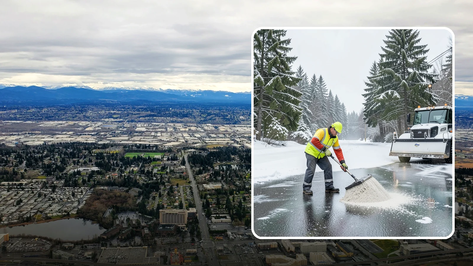 Emergency Deicing in SeaTac, King County, WA - We respond fast across Western Washington to treat icy lots, walks, and entrances when a freeze turns your surfaces into a slip...