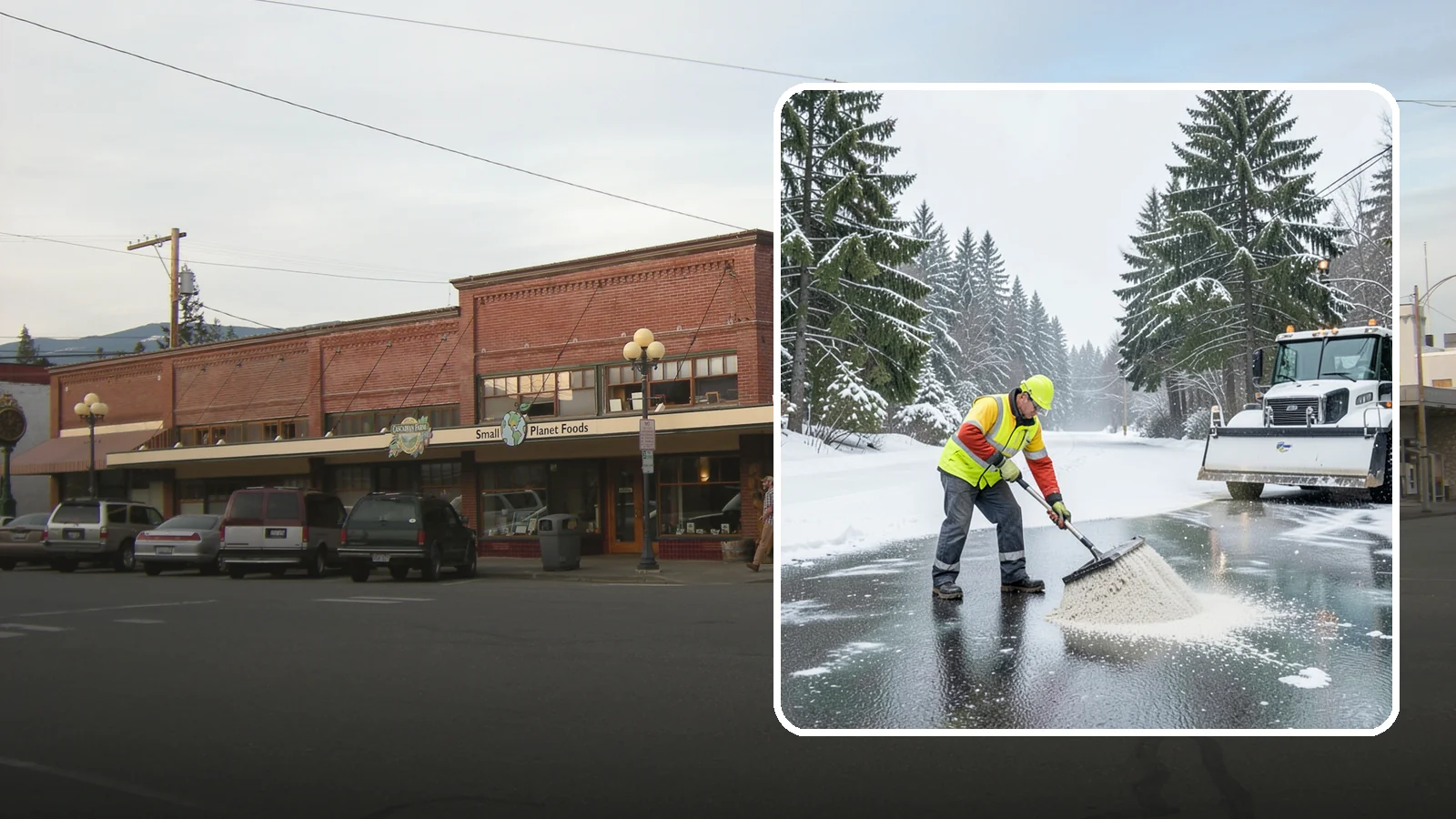Emergency Deicing in Sedro-Woolley, Skagit County, WA - We respond fast across Western Washington to treat icy lots, walks, and entrances when a freeze turns your surfaces into a slip...