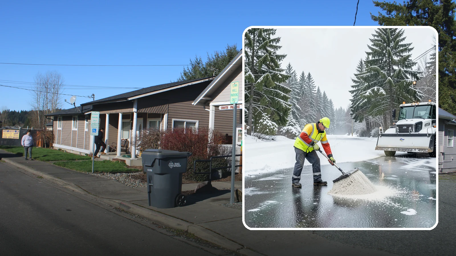 Emergency Deicing in South Prairie, Pierce County, WA - We respond fast across Western Washington to treat icy lots, walks, and entrances when a freeze turns your surfaces into a slip...