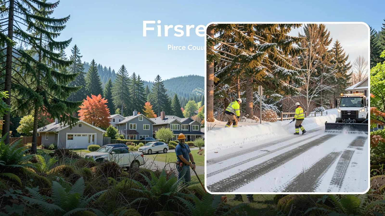 Emergency Driveway Clearing in Fircrest, Pierce County, WA - We clear snowed-in driveways across Western Washington on short notice so you can get your vehicle out when a storm traps you at...