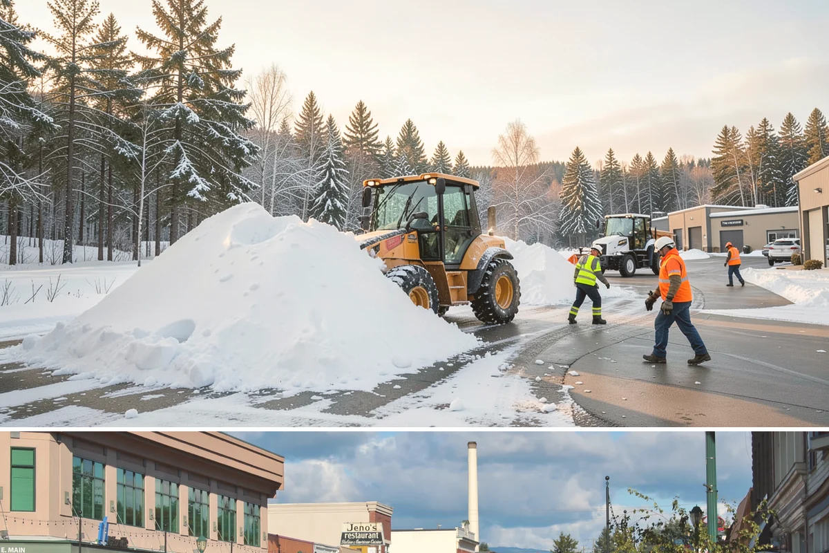 Emergency Driveway Clearing in Monroe, Snohomish County, WA - Emergency driveway clearing is available all winter, with heaviest demand during overnight lowland snow events from late fall...