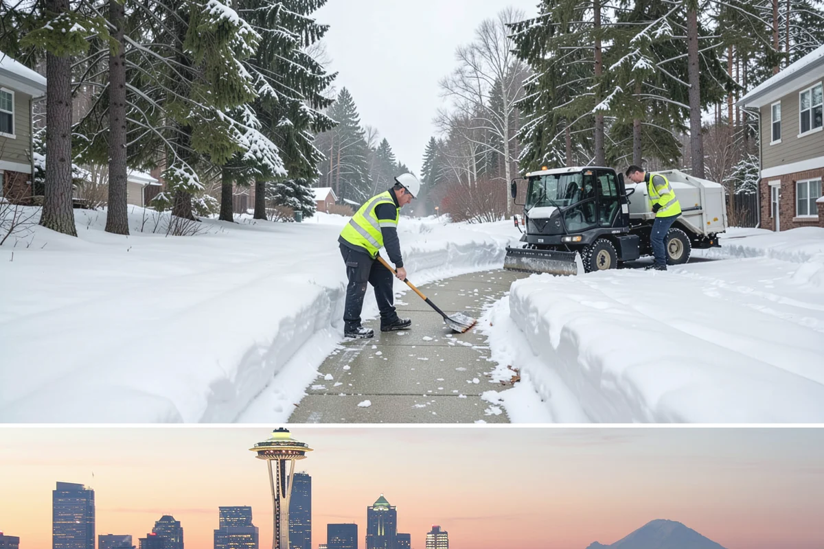 Emergency Driveway Clearing in Seattle, King County, WA - Emergency driveway clearing is available all winter, with heaviest demand during overnight lowland snow events from late fall...