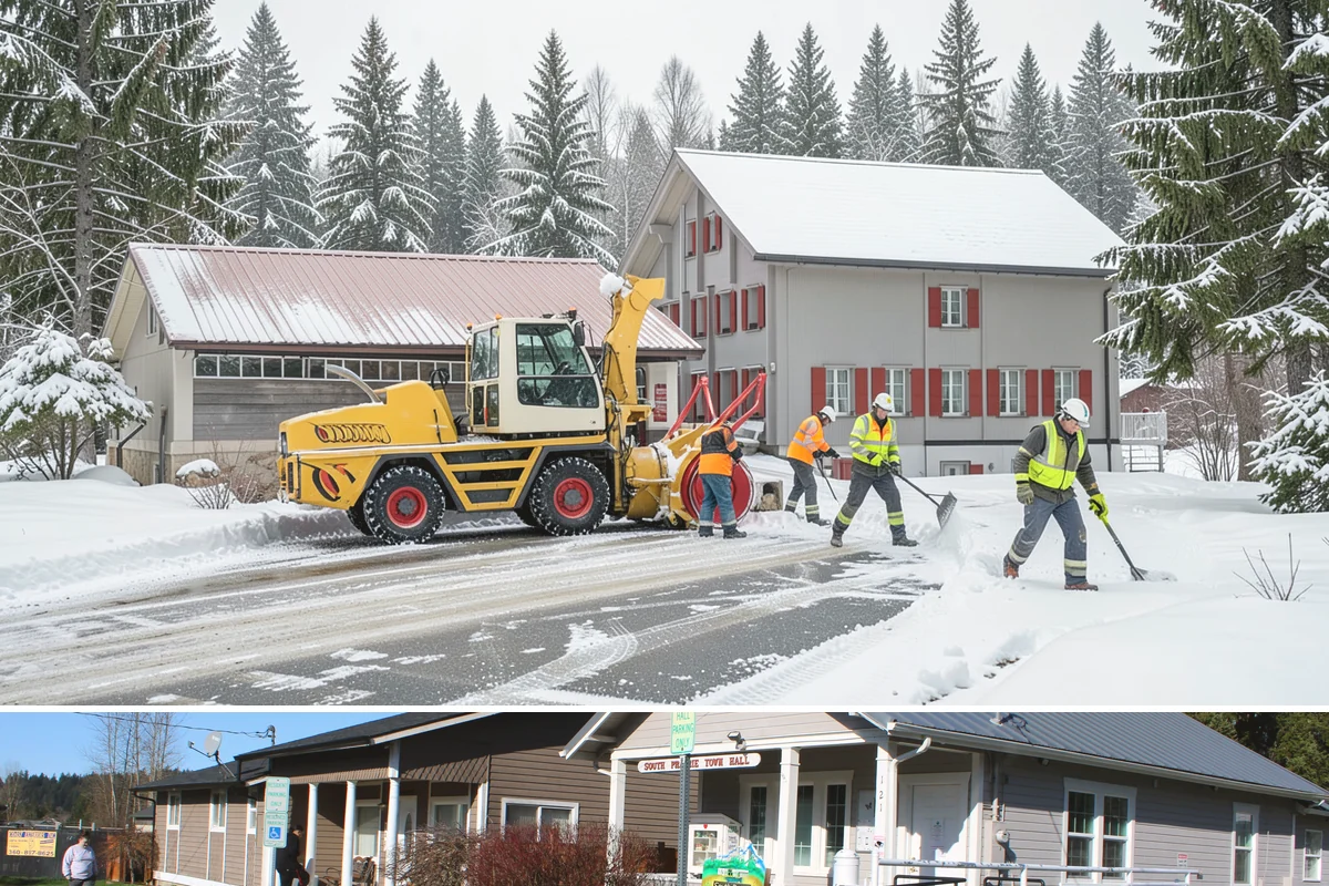 Emergency Driveway Clearing in South Prairie, Pierce County, WA - Emergency driveway clearing is available all winter, with heaviest demand during overnight lowland snow events from late fall...